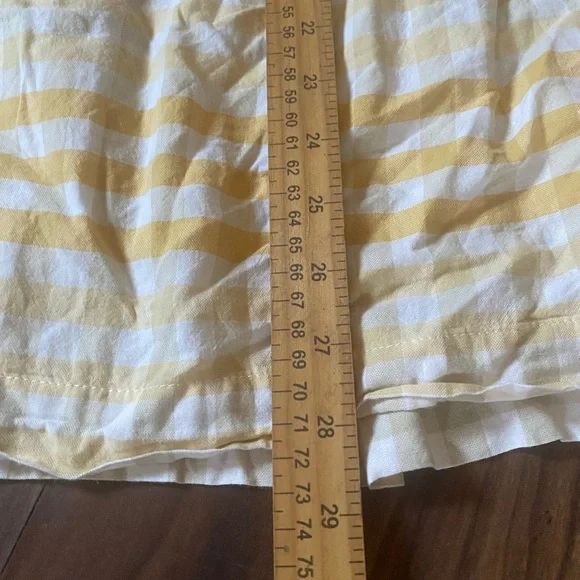 Madewell Tie-Front Paperbag Midi Skirt Size Small Ombré Gingham 100% Cotton - Picture 4 of 6